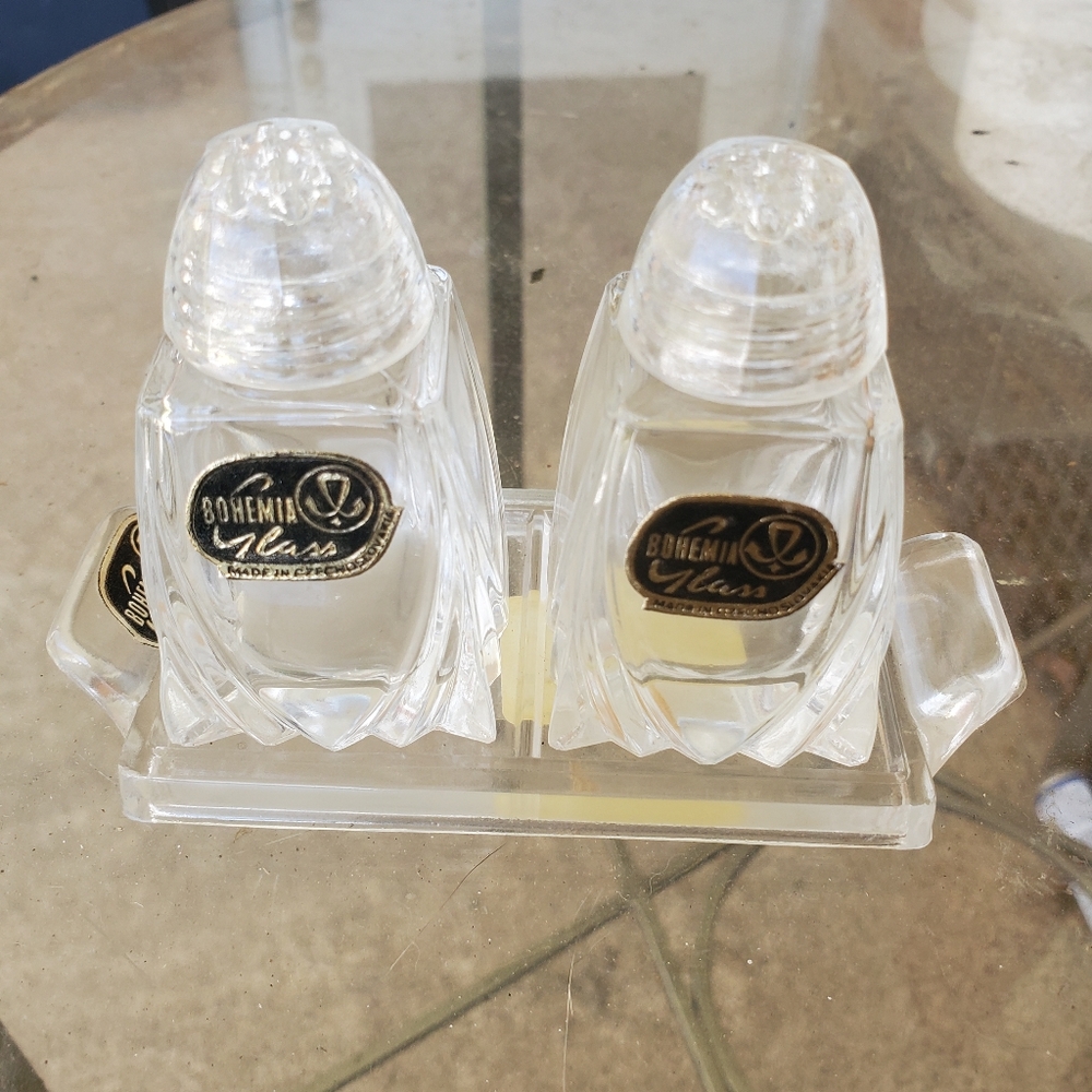 Bohemia Glass salt and pepper shaker